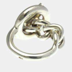 Pre Owned Hermes Croisette Silver 925 Fashion No Stone Band Ring 