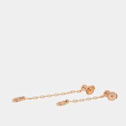 Pre Owned Hermes Chaine D'Ancre New Farandole TPM 18K Pink Gold Earrings