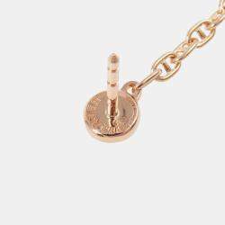 Pre Owned Hermes Chaine D'Ancre New Farandole TPM 18K Pink Gold Earrings
