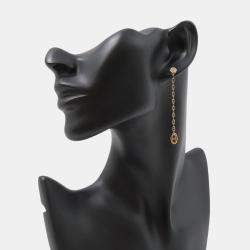 Pre Owned Hermes Chaine D'Ancre New Farandole 18K Pink Gold TPM Earrings 