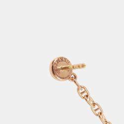 Pre Owned Hermes Chaine D'Ancre New Farandole 18K Pink Gold TPM Earrings 