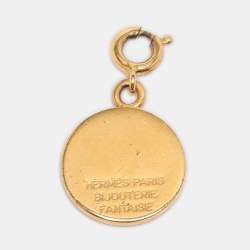 Pre Owned Hermès Gold Tone Metal Bijouterie Fantaise Pendant