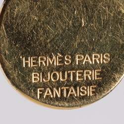 Pre Owned Hermès Gold Tone Metal Bijouterie Fantaise Pendant