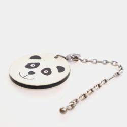 Pre Owned Hermes Epsom White Panda Bag Charm