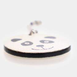 Pre Owned Hermes Epsom White Panda Bag Charm