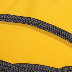 Pre Owned Hermès Yellow Multicolor Printed Silk Festival Scarf