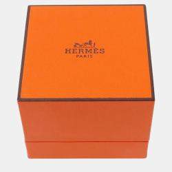 Pre Owned Hermes Gambade Clous De Sel Sellier 18K Pink Gold Ring Size 52 