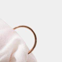 Pre Owned Hermes Gambade Clous De Sel Sellier 18K Pink Gold Ring Size 52 