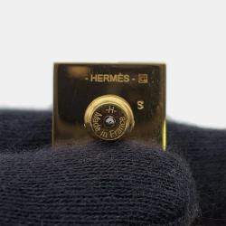 Pre Owned Hermes Medor Picnic Earrings Size Gm Nata Vaux Barenia Leather Willow
