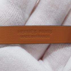 Pre Owned Hermes Double Tour Bracelet Size T2 Black Swift Leather
