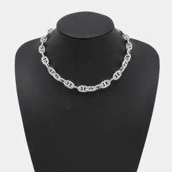Pre Owned Hermes Chaine D'Ancre 36 Pieces MM Silver 925 Necklace