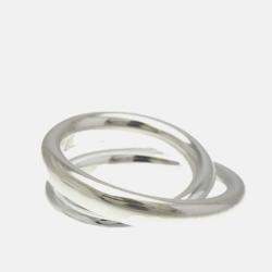 Pre Owned Hermes Vertige Ring Silver 925 Fashion Band Ring EU 54