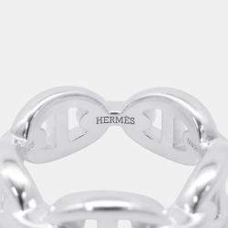 Pre Owned Hermes Chaine D'Ancre Anchene Ring Silver 925 EU 50