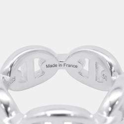 Pre Owned Hermes Chaine D'Ancre Anchene Ring Silver 925 EU 50