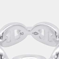 Pre Owned Hermes Chaine D'Ancre Anchene Ring Silver 925 EU 50
