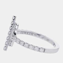 Pre Owned Hermes Finesse Ring 18K White Gold EU 53/#13H219610B 00053