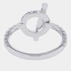 Pre Owned Hermes Finesse Ring 18K White Gold EU 53/#13H219610B 00053
