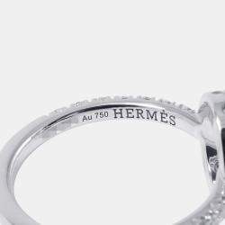 Pre Owned Hermes Finesse Ring 18K White Gold EU 53/#13H219610B 00053