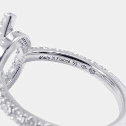 Pre Owned Hermes Finesse Ring 18K White Gold EU 53/#13H219610B 00053