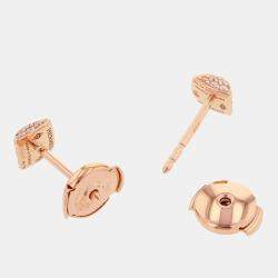 Pre Owned Hermes Crew De H Stud Earringsh223504B 00 18K Pink Gold