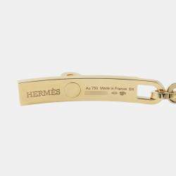 Pre Owned Hermes Kelly 8K Yellow Gold Diamond Chain Bracelet