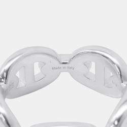 Pre Owned Hermes Chaine D'Ancre Anchene Ring Silver 925 EU 52