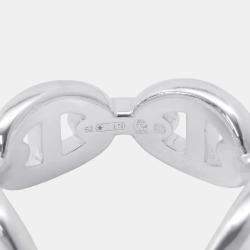 Pre Owned Hermes Chaine D'Ancre Anchene Ring Silver 925 EU 52