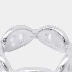 Pre Owned Hermes Chaine D'Ancre Anchene Ring Silver 925 EU 52