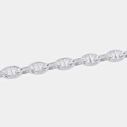 Pre Owned Hermes Chaine D'Ancre 43 Frames Necklace PM Silver 925