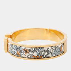 Pre Owned Hermes Clich Size PM Beige Metal Enamel