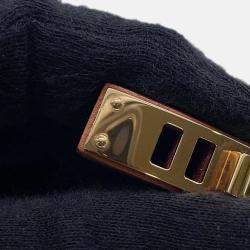 Pre Owned Hermes As De Coeur Bracelet Size T2 Gold Swift Leather