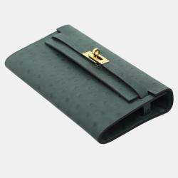 Pre Owned Hermes Ostrich Kelly To Go Wallet