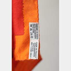 Pre Owned Hermes "Tout en Carre" Printed Scarf