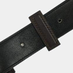 Pre Owned Hermes Brown Togo Box Calf Constance Reversible Belt #80 Small