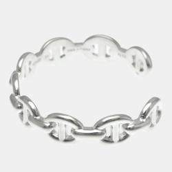 Pre Owned Hermes Chaine D'Ancre Bangle Silver 925 No Stone Bangle Silver