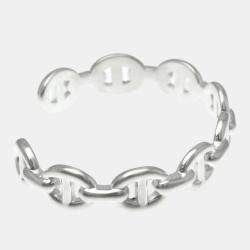 Pre Owned Hermes Chaine D'Ancre Bangle Silver 925 No Stone Bangle Silver