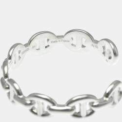 Pre Owned Hermes Chaine D'Ancre Bangle Silver 925 No Stone Bangle Silver