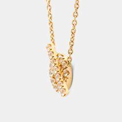 Pre Owned Hermes Finesse Necklace Diamond Pink Gold 18K Diamond Necklace Pink Gold