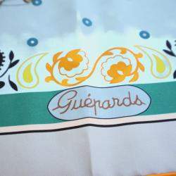 Pre Owned Hermes Guepards Bandana Double Face Silk Scarf Size 90