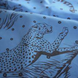 Pre Owned Hermes Guepards Bandana Double Face Silk Scarf Size 90