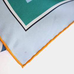 Pre Owned Hermes Guepards Bandana Double Face Silk Scarf Size 90