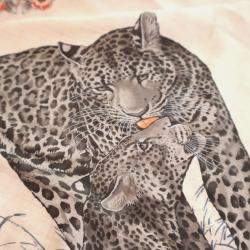 Pre Owned Hermes Jungle Love Cashmere Triangle Scarf