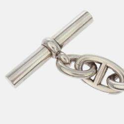 Pre Owned Hermes Chaine d'Ancre TGM Bracelet Ag925 Silver