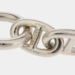 Pre Owned Hermes Chaine d'Ancre Silver TGM Ag925 Bracelet 