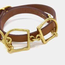 Pre Owned Hermes Etrier Double Tour Bracelet