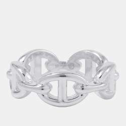 Pre Owned Hermes Chaine D'Ancre Anchene Ring Size PM  Sv925
