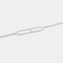 Pre Owned Hermes Ever Chain D'Ancre Long Necklace Size 31.5" Sv925