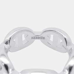 Pre Owned Hermes Chaine D'Ancre Anchene Ring  Sv925