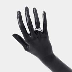 Pre Owned Hermes Chaine D'Ancre Anchene Ring  Sv925