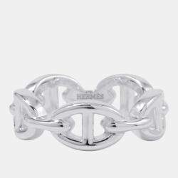 Pre Owned Hermes Chaine D'Ancre Anchene Ring  Sv925